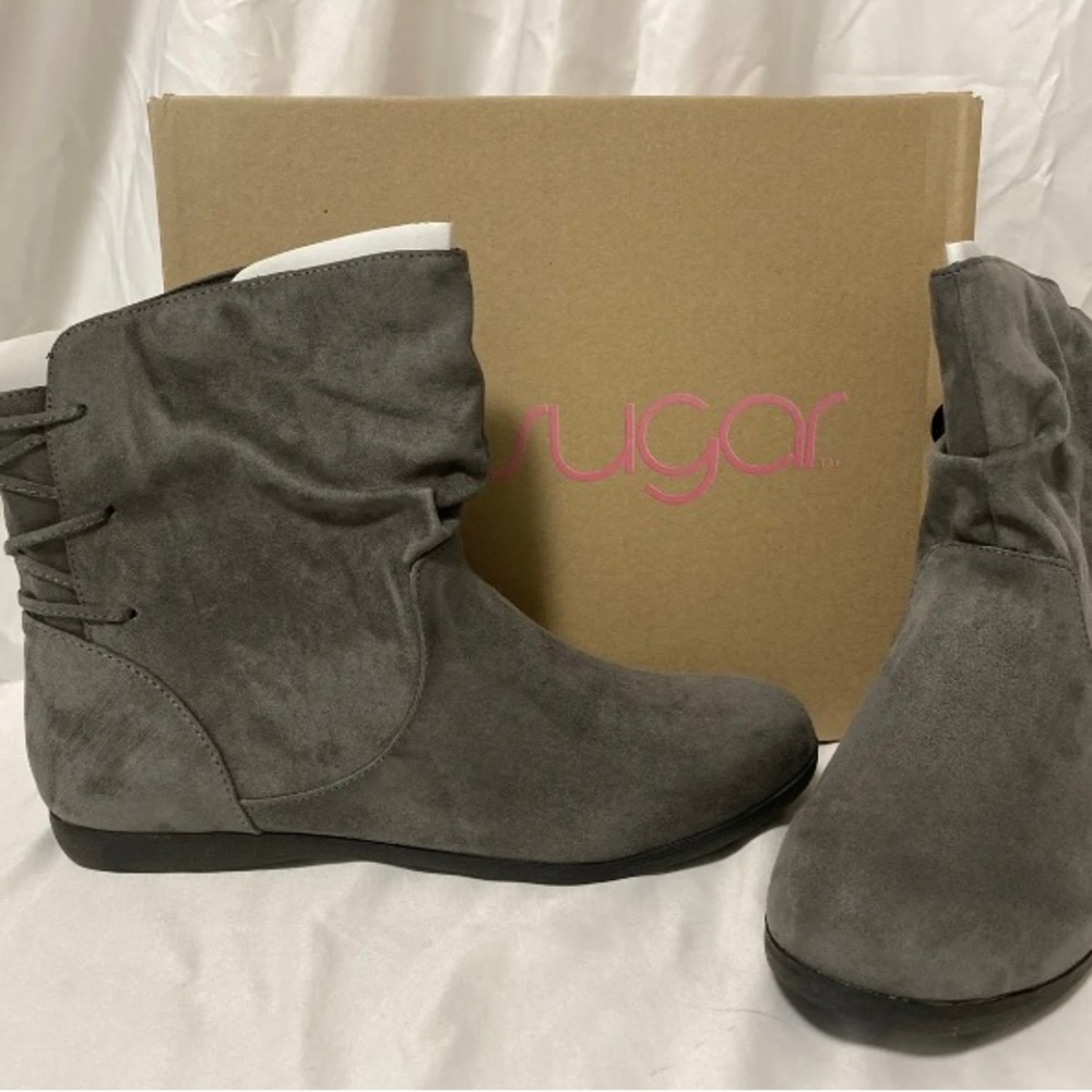 Sugar Brooke Bootie Womens Grey size 9
